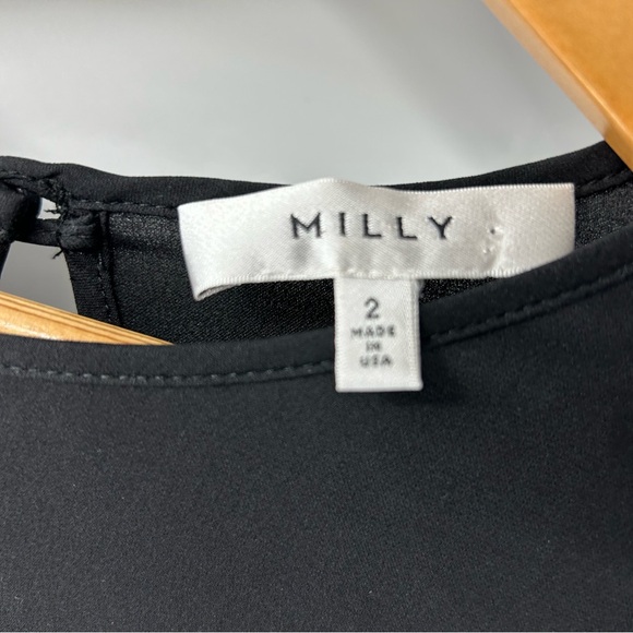 Milly Elegant Black Ruffle Sleeve Blouse - Picture 3 of 7